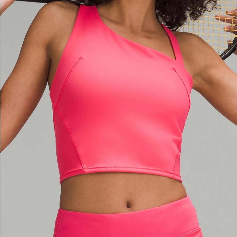 Lululemon Everlux Asymmetrical TennisTank Lipgloss Pink + MatchingSkirtSeparate